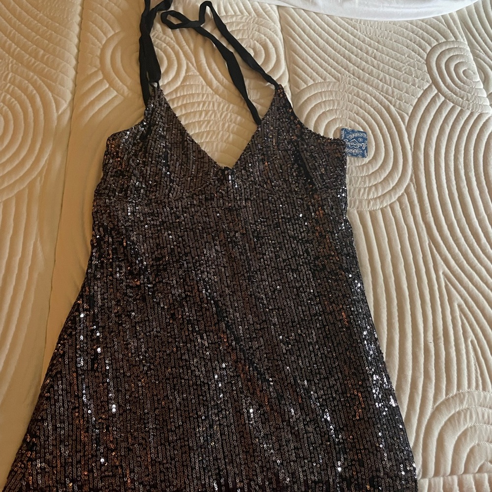 Free people black sequin dress